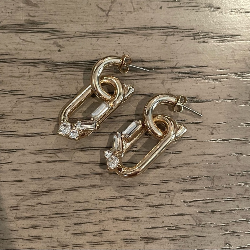 BaubleBar Gold Link Earrings